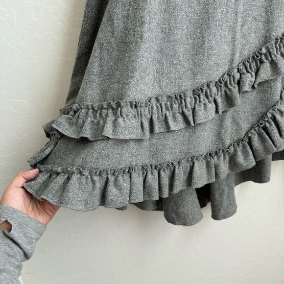 Zoe. D Wool Blend Skirt Vintage Ruffle - Picture 7 of 9